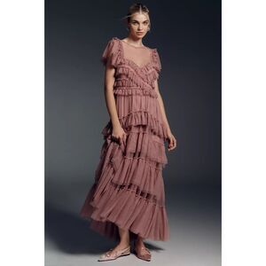 knee length dresses for ladies MINKPINK Avalon Square Neck Midi Dress In Jacaranda Blue main image 1